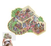 Calcomanías de paisajismo con efecto de dibujos animados, juego de calcomanías de escena infantil, calcomanías coloridas para el hogar, jardín de infantes, preescolar