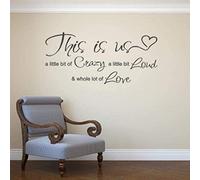 Calcomanías de pared con cita inspiradora, amor familiar y humor loco para sala de estar, dormitorio, calcomanías autoadhesivas de PVC extraíbles para decoración del hogar