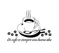 Calcomanías de pared con citas en español, calcomanías de vinilo extraíbles para decoración del hogar, cafeterías, escaparates, puertas, adornos artísticos pequeños, 31x42 cm