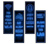 Calcomanías de pared con diseño de juego Eat Sleep que brillan en la oscuridad, calcomanías de controlador de jugador, decoración para dormitorio de niños, joystick, videojuegos, sala de juegos