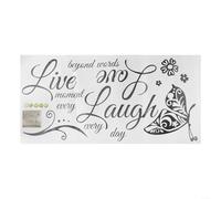 Calcomanías de pared con diseño de mariposas, con citas inspiradoras Live Laugh Love, calcomanías de arte de pared, vinilo autoadhesivo, decoración del hogar, para sala de estar y dormitorio