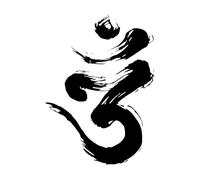 Calcomanías de pared con símbolo Om, calcomanías de pared para meditación, estudio de yoga, decoración de vinilo, decoración del hogar, dormitorio, mural artístico extragrande: 55x75 cm