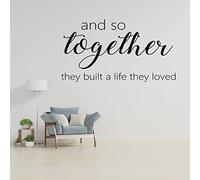 Calcomanías de pared con texto en inglés "So Together They Built A Life They Loved" Design Your Own Wall Quote Vinyl Art Decor Bathroom Living Room Bedroom