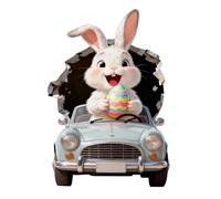 Calcomanías De Pared De Conejo 3D - Etiqueta Engomada Del Papel Pintado Del Animal Huevo De Pascua, Acento De Primavera Juguetón | Decoración De Pared Con Temática De Primavera, Para El Hogar, Sal