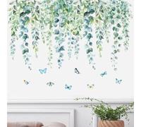 Calcomanías de pared de flores de mariposa, calcomanías de PVC florales vibrantes, fáciles de aplicar, arte de vinilo extraíble para dormitorio, sala de estar, ventanas, oficina, guardería, sala de