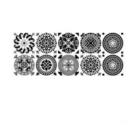 Calcomanías de pared de mosaico de estilo marroquí hechas de PVC para cocina, baño, azulejos, paredes, electrodomésticos y muebles de madera, impermeables, resistentes al aceite, 30 unidades (HZ-006)