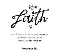 Calcomanías de pared de papel adhesivo Ahora bien, la fe es confianza en lo que esperamos. 42x48.8cm Cultura del tatuaje Negro