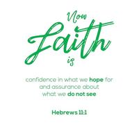 Calcomanías de pared de papel adhesivo Ahora bien, la fe es confianza en lo que esperamos. 42x48.8cm Decoración de carrocerías Verde