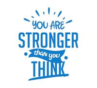 Calcomanías de pared de papel adhesivo Eres más poderoso de lo que crees: citas inspiradoras y motivadoras 49.2x60.1cm Impermeable Azul