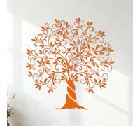 Calcomanías de pared de papel adhesivo La esencia del árbol de la vida 35x36.3cm Decoración de carrocerías Naranja