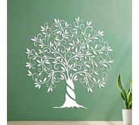Calcomanías de pared de papel adhesivo La esencia del árbol de la vida 54.6x56.7cm Varios tamaños Blanco