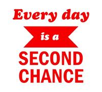 Calcomanías de pared de papel adhesivo Palabras de sabiduría que inspiran y motivan la oficina. Señal de oportunidad. 54x56cm Cultura del tatuaje Rojo