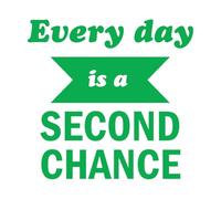 Calcomanías de pared de papel adhesivo Palabras de sabiduría que inspiran y motivan la oficina. Señal de oportunidad. 36x37.3cm Decoración de tiendas Verde