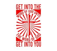 Calcomanías de pared de papel adhesivo Proverbios bíblicos cristianos 47.6x81.5cm Decoración de tiendas Rojo