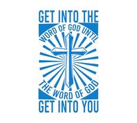 Calcomanías de pared de papel adhesivo Proverbios bíblicos cristianos 54.4x93.1cm Se puede modificar y añadir información Azul