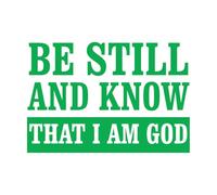 Calcomanías de pared de papel adhesivo Signo positivo Palabras sabias Letras Yo soy Dios 32x46.9cm Pintura mural artística Verde