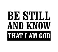 Calcomanías de pared de papel adhesivo Signo positivo Palabras sabias Letras Yo soy Dios 48x70.4cm Removible sin dejar pegamento Negro