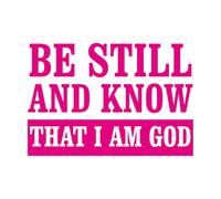 Calcomanías de pared de papel adhesivo Signo positivo Palabras sabias Letras Yo soy Dios 64x93.8cm Impermeable Rosa roja