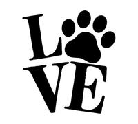 Calcomanías de pared de PVC Camiseta de mujer con el perro salchicha Love 42x46.6cm No daña la superficie de la pared Negro