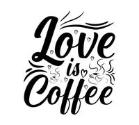 Calcomanías de pared de PVC el amor es café 42x47.9cm Vinilos para ventanas Negro