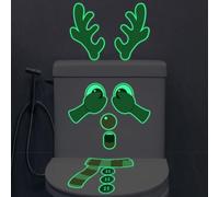 Calcomanías de pared de PVC que brillan en la oscuridad con imágenes fluorescentes de dibujos animados para decorar múltiples superficies interiores y crear un brillo nocturno suave (B)