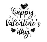 Calcomanías de pared de PVC Tipografía de amor para San Valentín 42x42.6cm Removible sin dejar pegamento Negro