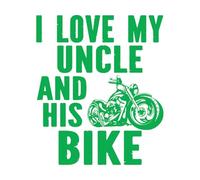 Calcomanías de pared de vinilo Amo a mi tío y su bicicleta, es gracioso. 41x48.3cm Impermeable Verde