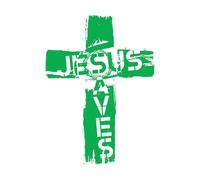 Calcomanías de pared de vinilo Letras bíblicas cristianas 34x46.3cm Pegatinas para vidrio Verde