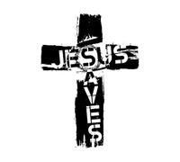 Calcomanías de pared de vinilo Letras bíblicas cristianas 51x69.4cm Personalización personalizada Negro