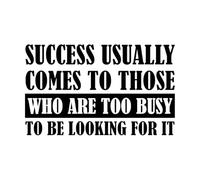 Calcomanías de pared de vinilo Palabras motivacionales de sabiduría y citas de éxito 45x74.1cm Incluye kit de película de transferencia Negro