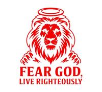 Calcomanías de pared de vinilo Teme a Dios y vive con rectitud. Diseño 41x49.8cm Se puede modificar y añadir información Rojo