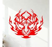 Calcomanías de pared de vinilo Tigre tribal llamas animales 35x40.8cm Removible sin dejar pegamento Rojo