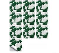 Calcomanías de pared impermeables de PVC de estilo nórdico con patrón de guijarros, autoadhesivas, extraíbles, azul mate, 15 x 15 cm, juego de 10 unidades para cocina, baño, sala de estar (D)