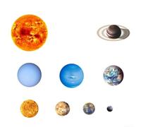 Calcomanías de pared que brillan en la oscuridad con carga solar, juego de 10 piezas con sol, Júpiter, Urano, Neptuno, Tierra, Venus, Marte, luna para decoración mural de habitación