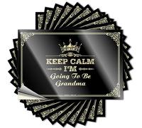 Calcomanías de pared resistentes a los arañazos, impresión mate dulce para funda de teléfono Thankful | Van UV Proof Pack Keep Calm I'm Going to Be Grandma (12 x 18 cm)