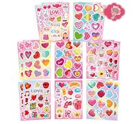 Calcomanías de pegatinas de amor, pegatinas de corazón del Día de San Valentín para álbum de recortes de computadora portátil, pegatinas impermeables de vinilo populares para manualidades para niños