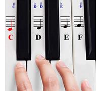 Calcomanías De Piano Para Teclados De 49/61/ 76/88 Teclas - Transparentes Y Removibles Con Ebook Gratuito De Piano
