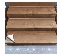 Calcomanías de PVC de grano de madera vintage para escaleras, calcomanías para pelar y pegar para peldaños y elevadores elegantes (marrón, 30 cm x 50 m)
