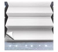 Calcomanías de PVC de grano de madera vintage para escaleras, calcomanías para pelar y pegar para peldaños y elevadores elegantes (blanco, 30 cm x 50 m)