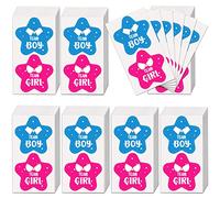 Calcomanías de revelación de género, 180 unidades, calcomanías de equipo de chico y niña, ideas de revelación de bebé para niño o niña