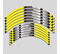 Calcomanías de Ruedas duraderas Adhesivos Reflectantes Llantas Motocicleta Bandas Adhesivas Llantas para KLX250S 2006-2014(Style 6)