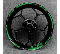 Calcomanías de Ruedas duraderas Juego Pegatinas Reflectantes Decorativas El Buje Rueda 17 Pulgadas para ZX-10R para Llantas Motocicleta(Style 12)