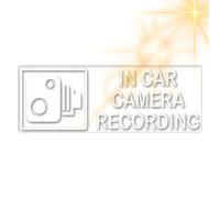 Calcomanías de seguridad para vehículos para cámara,Etiqueta adhesiva de grabación de cámara de automóvil | Calcomanías autoadhesivas de seguridad para coche | Instrucciones de para el autom