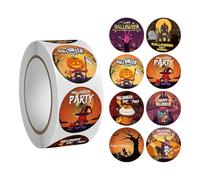 Calcomanías de sellado de Halloween, calabaza, bruja, castillo, murciélago, zombi, dibujos animados espeluznantes, calcomanías de sellado de Halloween, calcomanías adhesivas para fiestas de Halloween