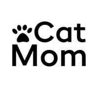 Calcomanías de tallado fino Citas divertidas de fuentes para mamás de gatos Vida de mamá de mascotas 36x58.5cm Decoración de tiendas Negro