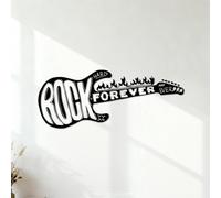 Calcomanías de tallado fino Guitar Rock Forever Cartoon Skull Music Bar 41.6x103.2cm Varios tamaños Negro