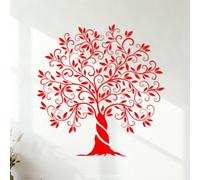 Calcomanías de tallado fino La esencia del árbol de la vida 35x36.3cm No se cae Rojo