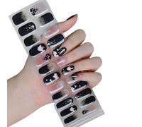 Calcomanías de uñas de Halloween que brillan en la oscuridad, tiras de esmalte semicuradas, geles semicurados para mujer, Halloween, geles semicurados que brillan en la oscuridad