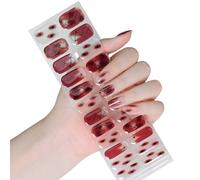 Calcomanías de uñas de Halloween que brillan en la oscuridad, tiras de gel, decoración artística, geles semicurados, calcomanías de envoltura completa para mujer