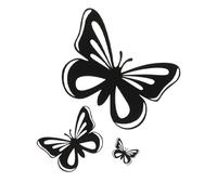 Calcomanías de ventana de coche de mariposa, pegatinas de mariposa para coche, pegatinas reflectantes para ventanas de vehículos, calcomanías de pared blancas y negras para protección solar adhesivo